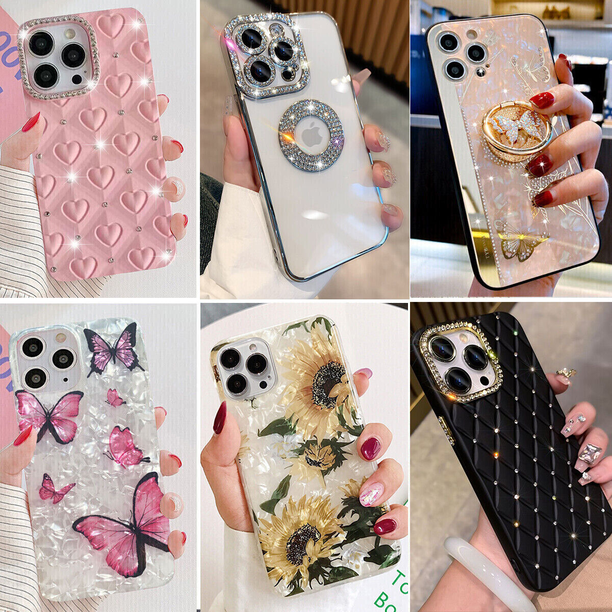 For iPhone 15 Pro Max 14 13 12 11 XS XR 8 Cute Shockproof Girl P